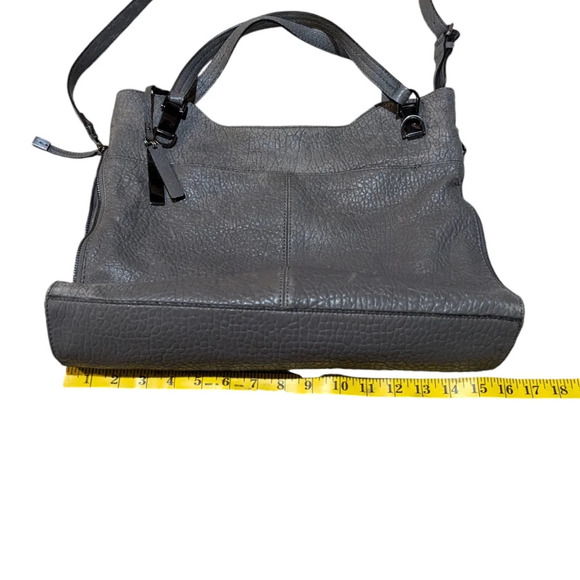 Vince Camuto Myri Tote Shoulder Bag Purse Leather Steel Grey Grunge Buttery Soft - Picture 10 of 10